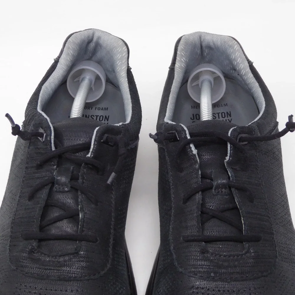 Johnston & Murphy Mens Activate U-Throat Sneakers Black Leather Size 13M